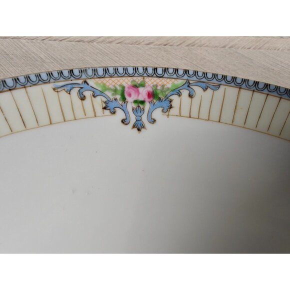 Noritake Savoy Handled Porcelain Serving Tray 10" Floral Gold Trim Vintage Japan - Picture 8 of 8